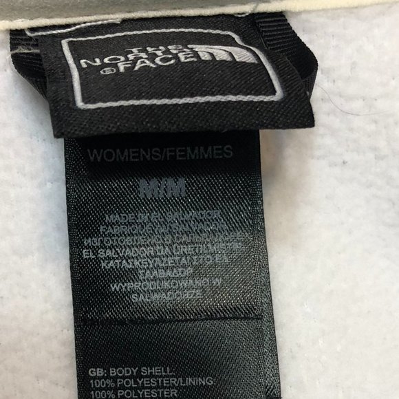 North Face Women's Fleece Jacket - Full Zip, White & Gray - Picture 6 of 11